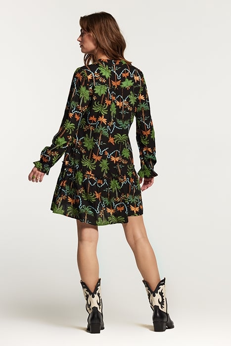 TUVALU DRESS JAIPUR PALM BLACK 2