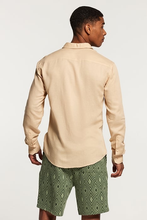 LUCAS LINEN SHIRT WARM SAND BEIGE 3