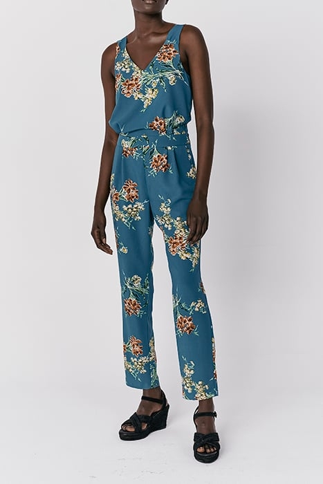 FLOWER BOUQUET PRINT LONG JUMPSUIT 1