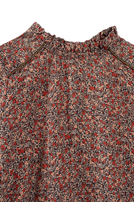 GIRLS’ NAVY MICRO-FLOWER PRINT BLOUSE NAVY 4