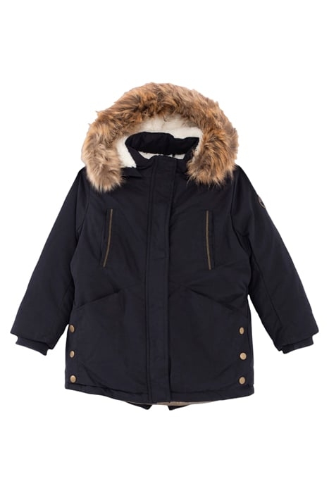 GIRLS’ 2-IN-1 NAVY PARKA + GOLD LIGHT PADDED JACKET NAVY 1