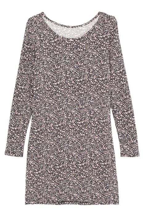 GIRLS’ BLACK FLOWERY PRINT DRESS BLACK 1