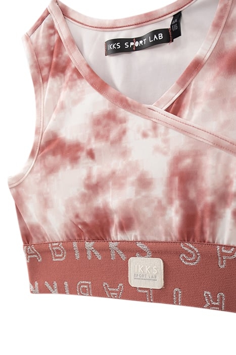 GIRLS’ ECRU SPORT T-SHIRT WITH TIE-DYE BRA TOP OFF-WHITE 5