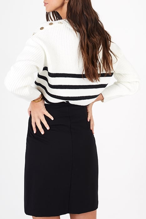 BLACK DOUBLE-BREASTED SHORT SKIRT 2