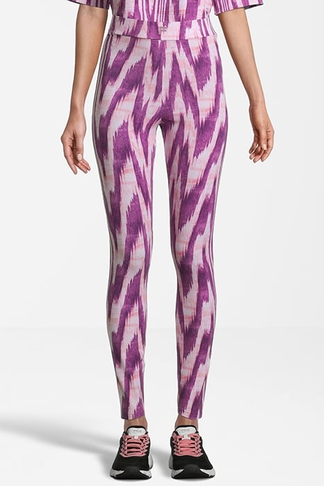 CALLA HEIGH WAIST LEGGINGS PURPLE ABSTRACT ETNO AOP 2