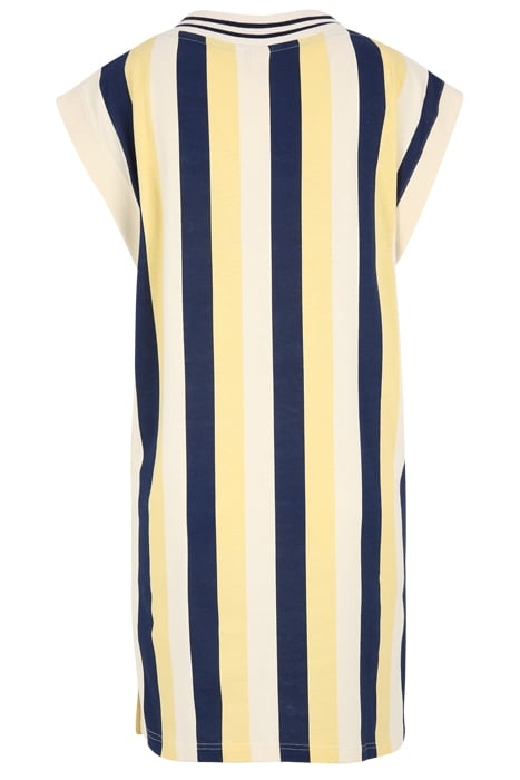 TASTRUP STRIPED ELONGATED VEST PALE BANANA BOLD STRIPED 2