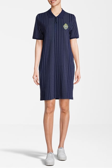 TREPLIN STRIPED POLO DRESS MEDIEVAL BLUE/ANTIQUE WHITE IRREG 2