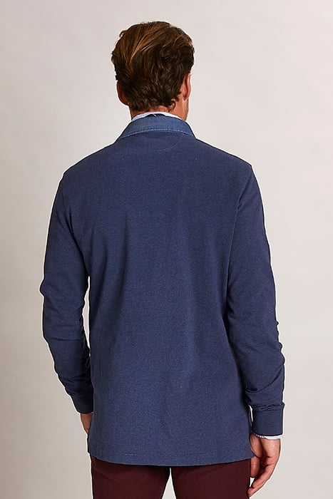 LUX DENIM CLR CF LS PIQ BLUE 3