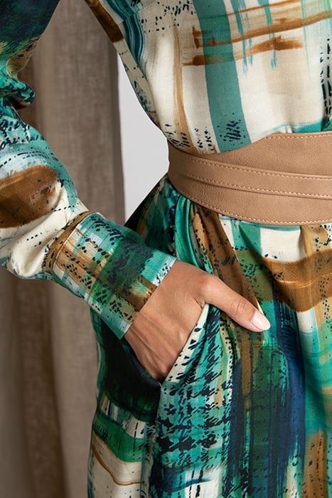 LONG SHIRT DRESS LS MULTI 5