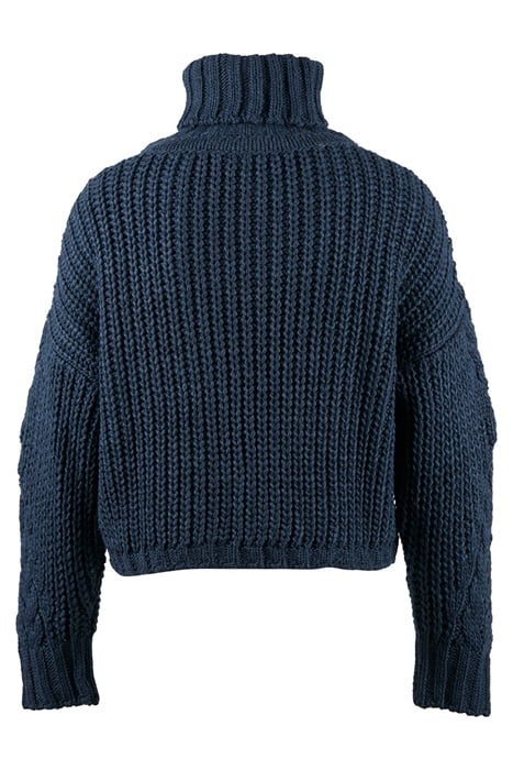 ROLL NECK CABLE SWT LS BLUE 4