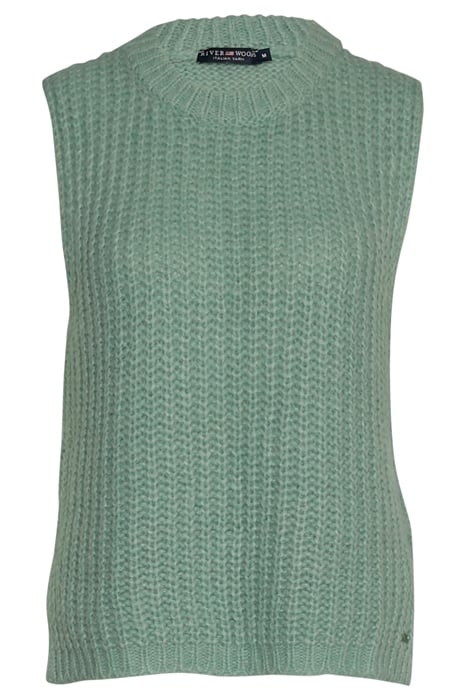 CREW NECK DEBARDEUR GREEN 1