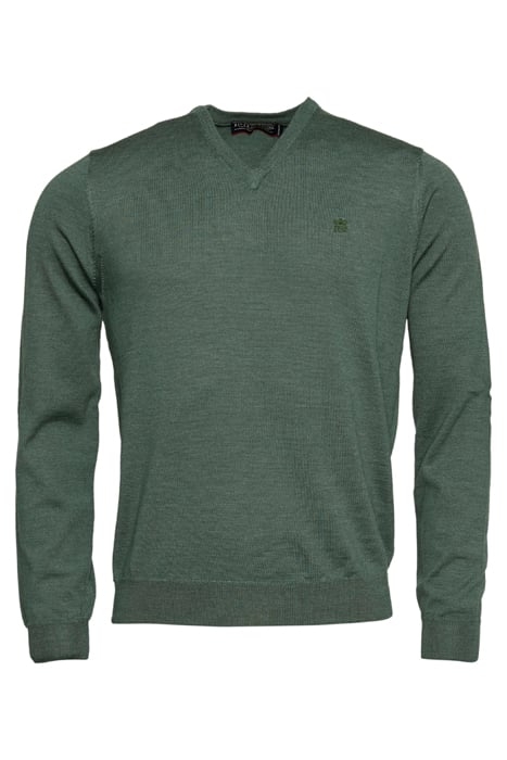 MER BSC V-NECK CF SWT GREEN 1