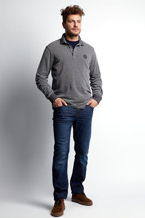 OXF 3-COLOR CF LS PIQUE GREY 2