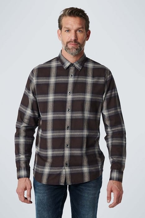SHIRT CHECK RESPONSIBLE CHOICE COTTON COFFEE 2