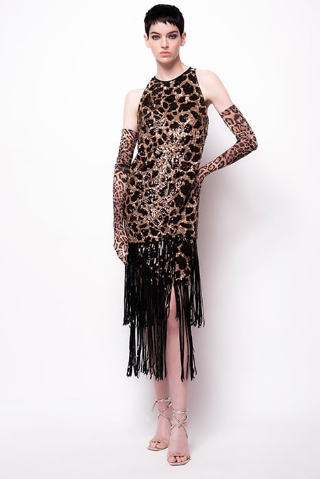 AROMATICO ABITO PAILLETTES MAC MULTI BEIGE/BLACK 3