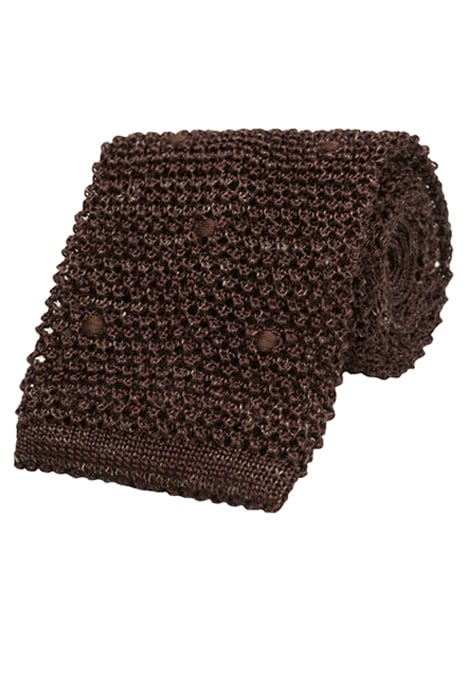 BROWN KNITTED TIE 1