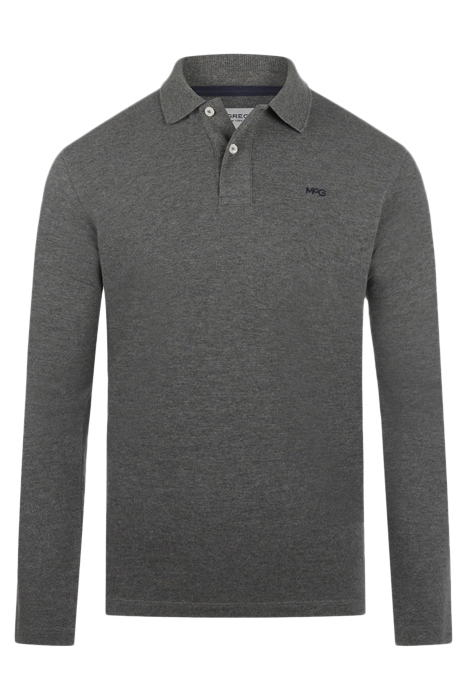 L/S POLO DARK GREY MELANGE 1