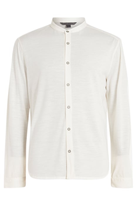 FULTON REGULAR FIT LS STAND COLLAR SHIRT IN EXTRAF WHITE 4
