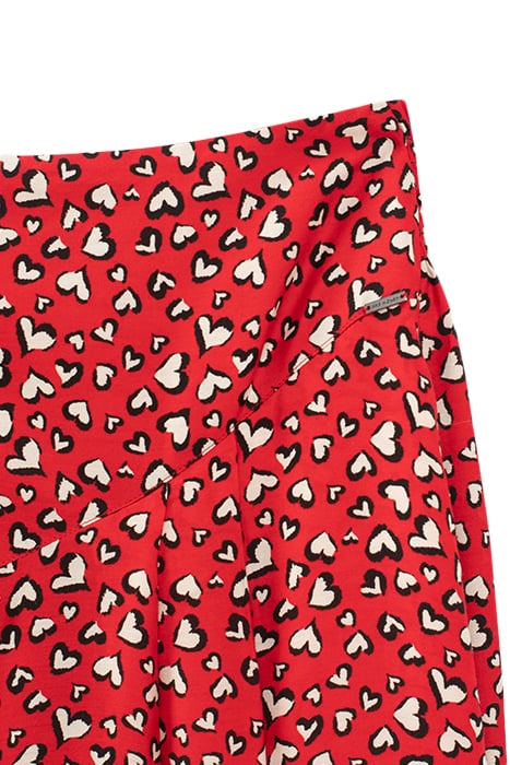 HEART PRINT RUFFLED SHORT SKIRT 4
