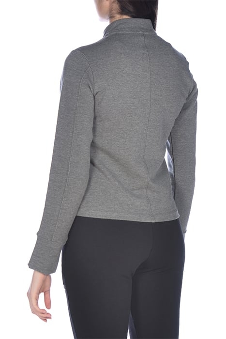 W ASYMMETRIC F/Z JACKET DARK GREY MELANGE 7