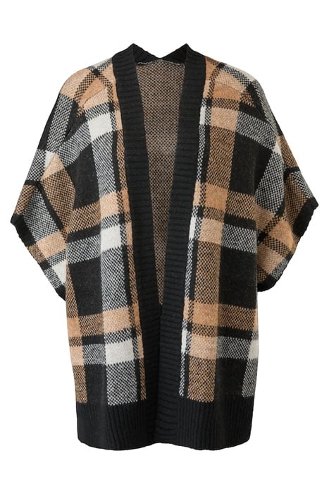 CARDIGAN VEST SHORTSLEEVE GREY/BLACK 1