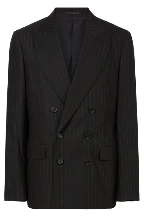 BLUES BLAZER PINSTRIPE BLK BRWN 4