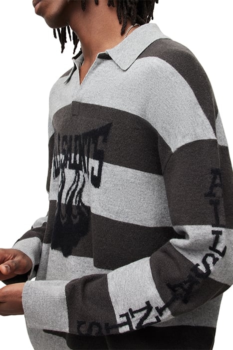 RACER LS POLO GREY MARL/KHAKI 5