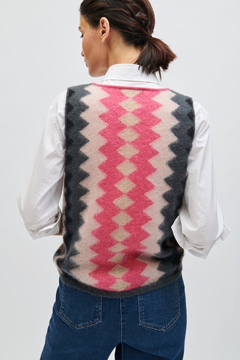 STRICKTOP MIT 70´S-PRINT MULTI 2