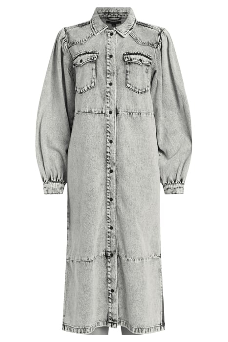 AVA DENIM DRESS SNOW GREY 6