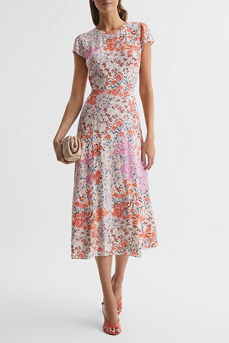 LUNA DRESS CORAL/WHITE 3