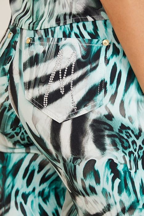 PRINTED STILETTO FELINE FEELING SKINNY PANT PRINT 4