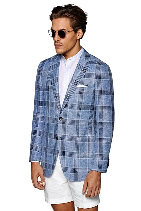 LIGHT BLUE CHECKED HAVANA BLAZER 1