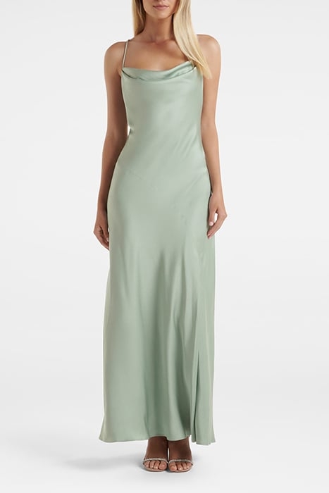 BLAIR BACK DETAIL MAXI DRESS SAGE 1