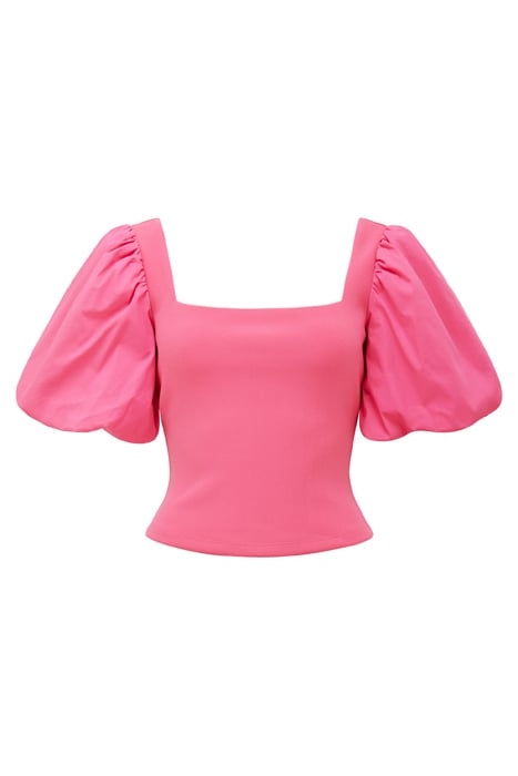 LAINEY CREPE BALLOON SLEEVE TOP RASPBERRY JELLY 6