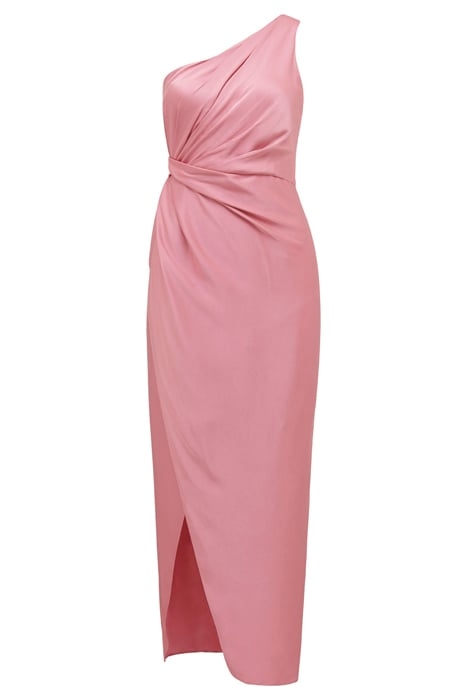MELISSA ONE SHOULDER SATIN DRESS WILD ROSE 5