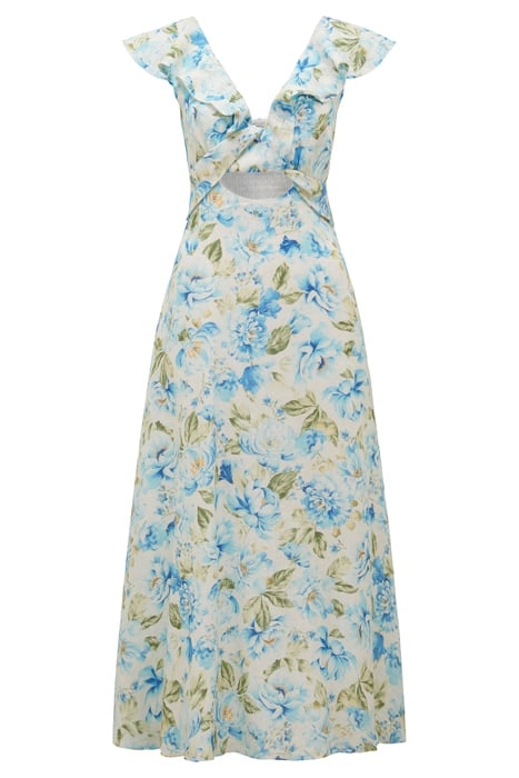 LARA PETITE LINEN FRILL MIDI PRINT OPTION 1 5