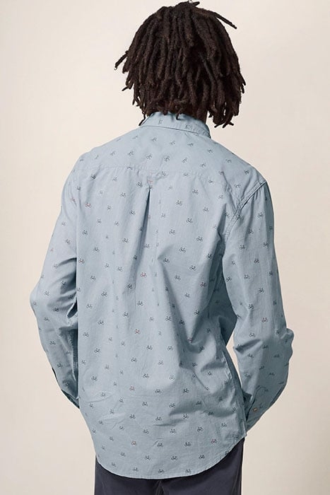 NEWTON BIKE PRINTED SHIRT LGT BLUE 2