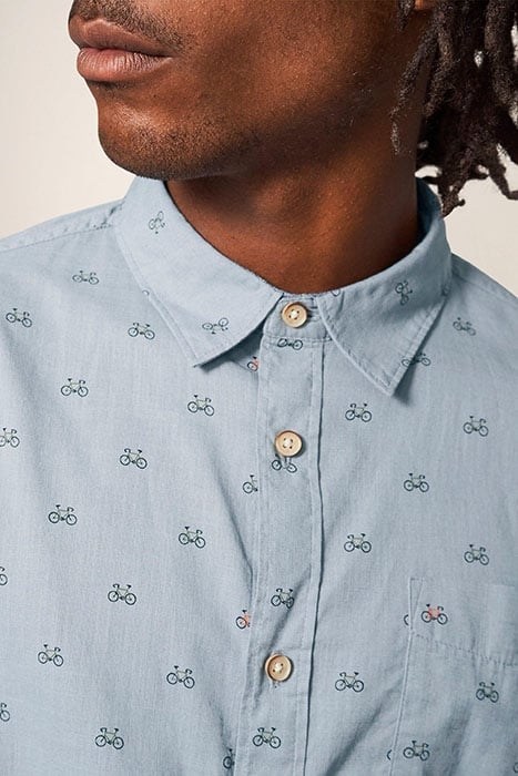 NEWTON BIKE PRINTED SHIRT LGT BLUE 3