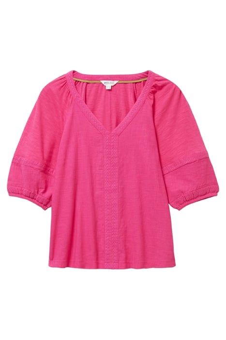PHOEBE JERSEY MIX TOP BRIGHT PINK 4