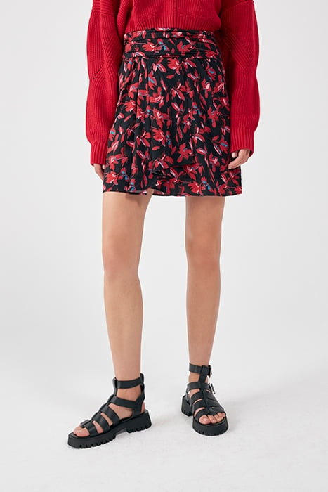 RED ROCK FLORAL PRINT SHORT SKIRT 1