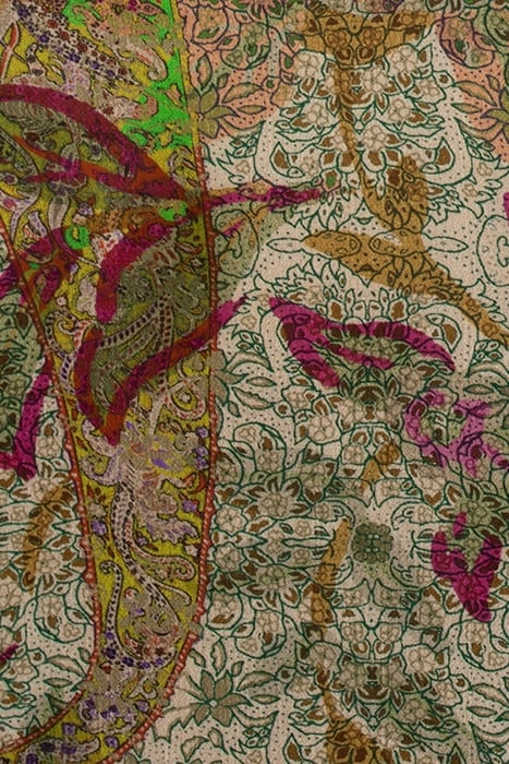 ECRU PAISLEY PRINT FLOWING SHIRT 3