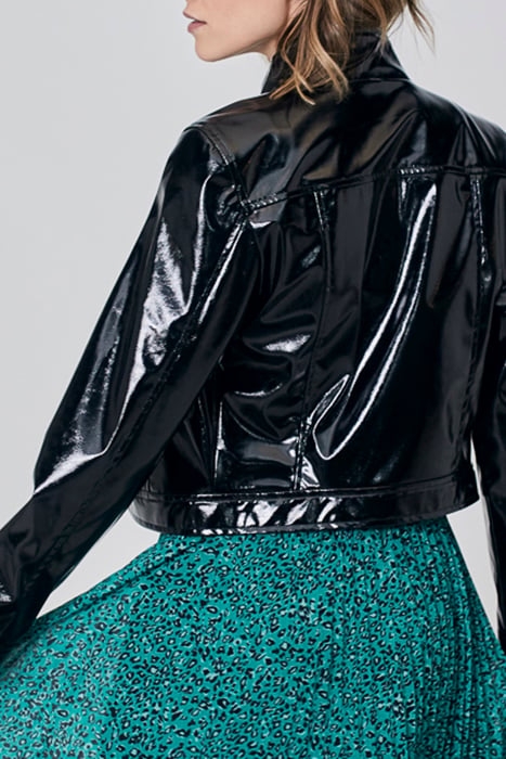 BLACK VINYL-LOOK SHORT JACKET 5
