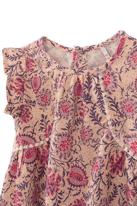 BABY GIRLS’ PINK FLORAL PAISLEY PRINT LENZING™ ECOVERO™ BLOU 4