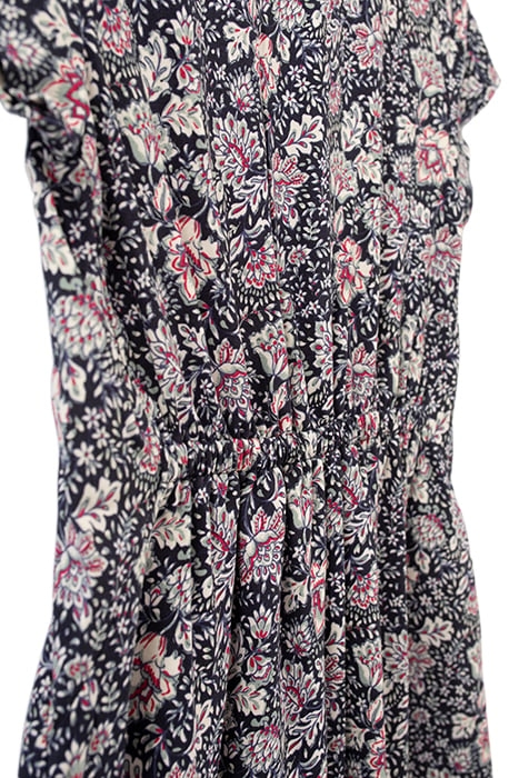 GIRLS' NAVY FLOWER PRINT LENZING™ ECOVERO™ LONG DRESS 6