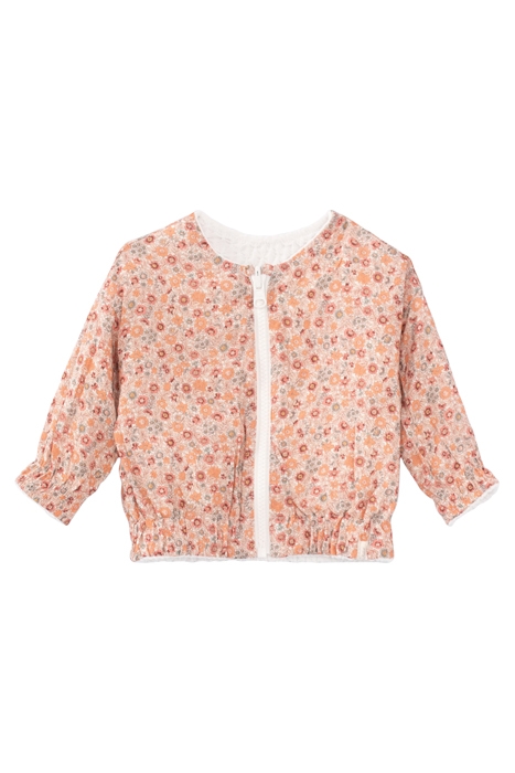 BABY GIRLS' ECRU/PRINT REVERSIBLE CARDIGAN 3