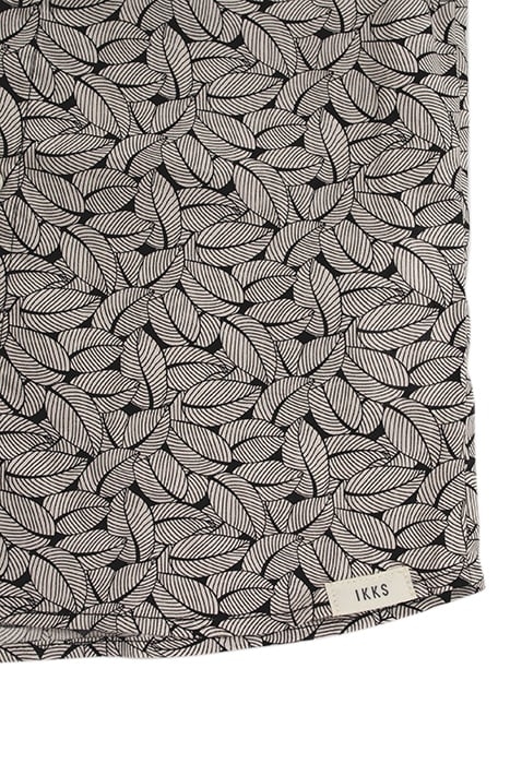 BOYS’ BLACK GRAPHIC LEAF PRINT SHIRT 6