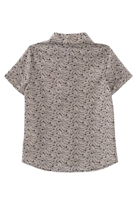 BOYS’ BLACK GRAPHIC LEAF PRINT SHIRT 2