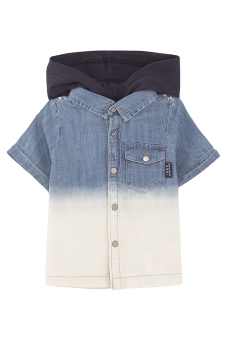 BABY BOYS’ BLUE DENIM SHIRT WITH DETACHABLE HOOD 1