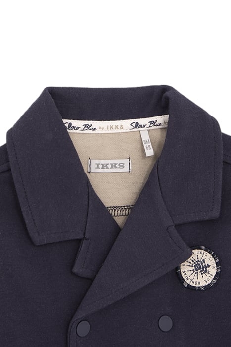 BABY BOYS’ NAVY PEA COAT-STYLE CARDIGAN 3