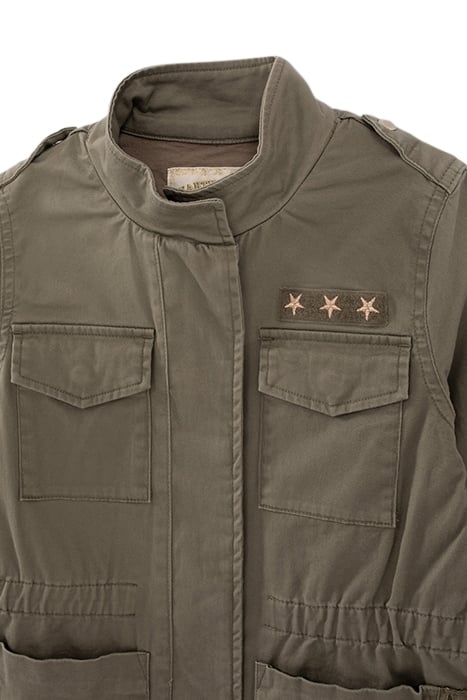 GIRLS' KHAKI SAFARI JACKET WITH XL EMBROIDERED BACK 6